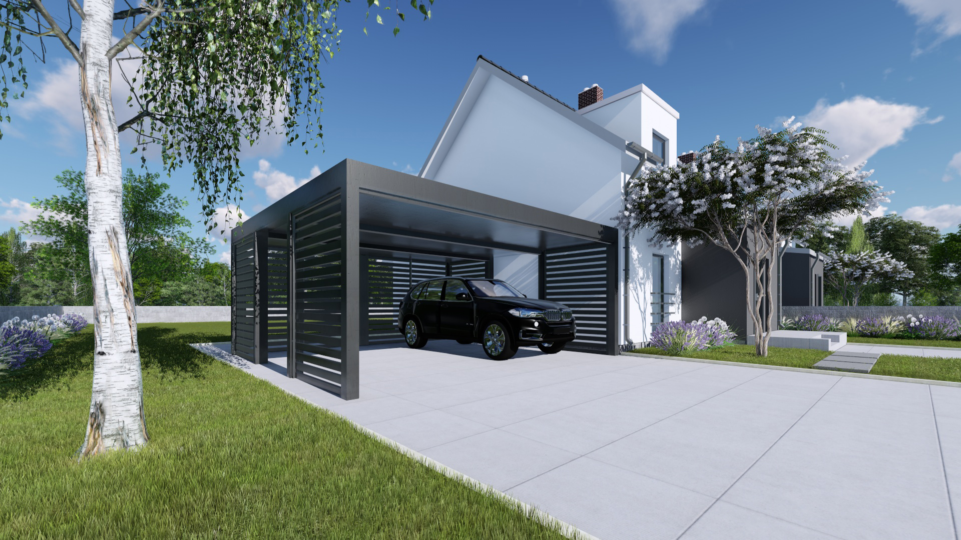 carport 2 horyzontal 4 + 1